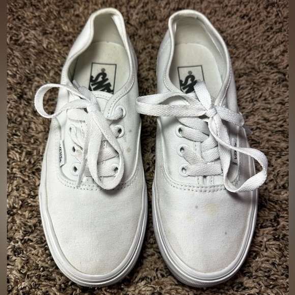 Vans Authentic Skate Shoes Women’s Size 5 White/White 751505 Canvas Sneakers - Picture 5 of 9